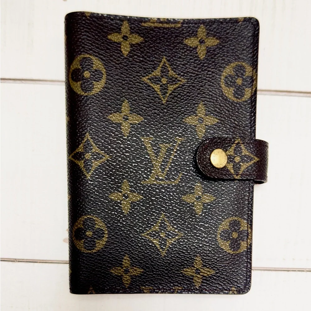 Louis Vuitton Monogram Agenda Planner PM w Gold Pen
